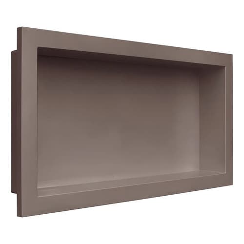 Nicho Embutir Metasul Cappuccino 30x60cm Banheiro Parede Plástico Porta Shampoo Organizador Nicho Box