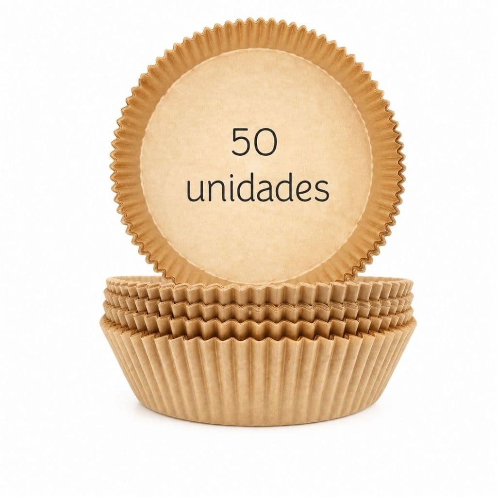 Formas Papel Airfryer 50 Un Redonda Descartável Antiaderente