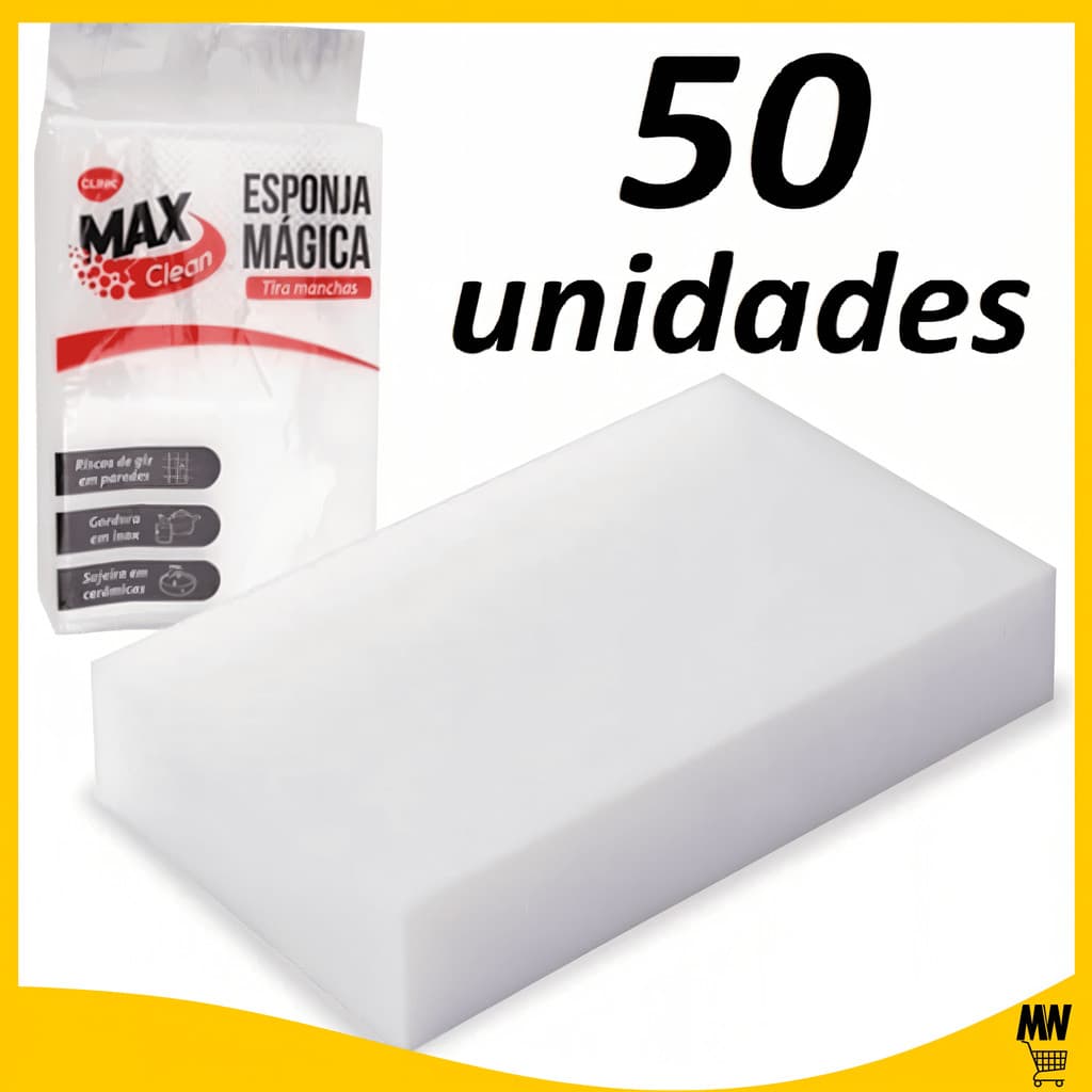 Esponja Bucha Mágica de Melamina Tira Mancha Riscos Mágica Branca Multiuso Envio Imediato