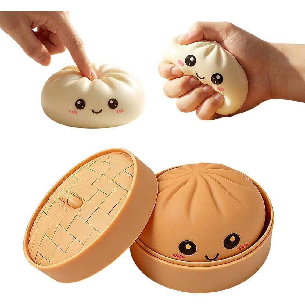 Bolinho Squishies Bola De Estresse Mole Squeeze Brinquedo Recuperação Lenta TPR Fidget Com Caixa De Vapor Para Mesa Joga