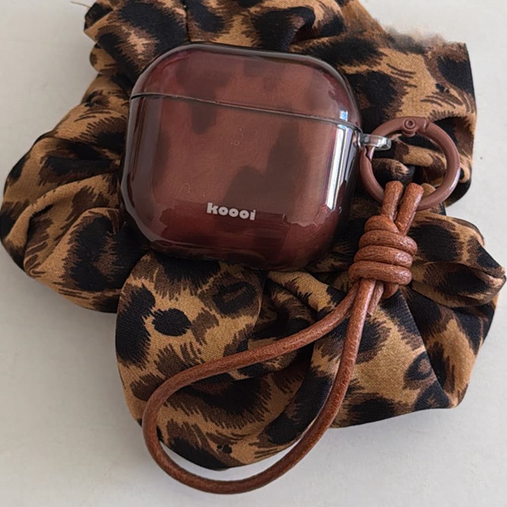 Para Airpods 4 Pro 3 2 1, Capa de Fone de Ouvido em TPU Macio à Prova de Choque com Alça Antiperda, Cor Marrom Maillard