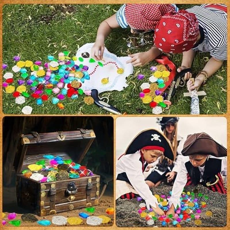 180 PCS Pie Treasure Pool Gems Conjunto De Brinquedos De Mergulho Para Meninos E Meninas | 120 Diamantes De Gemas Acríli