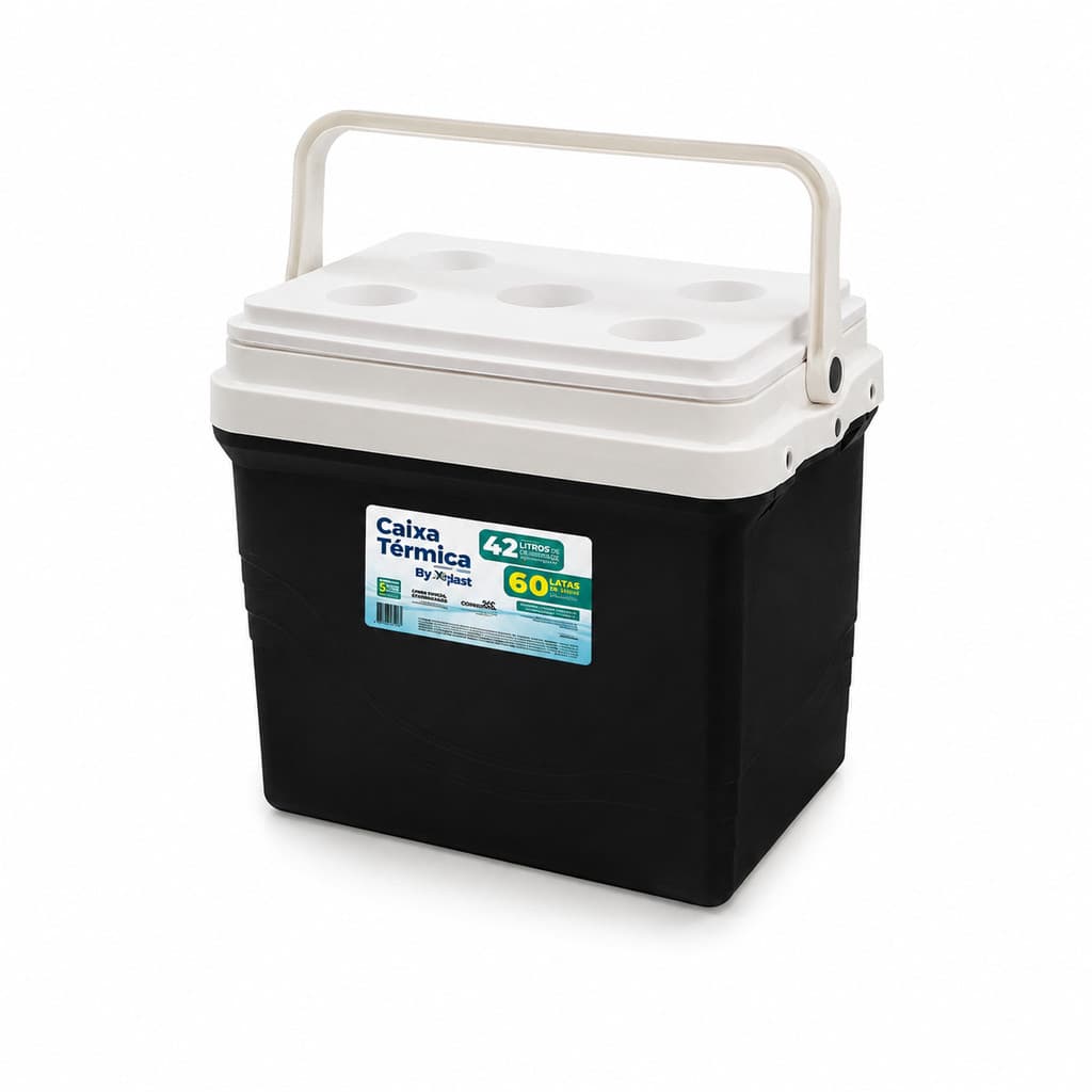 Caixa térmica 42L Cooler Preta - XPLAST