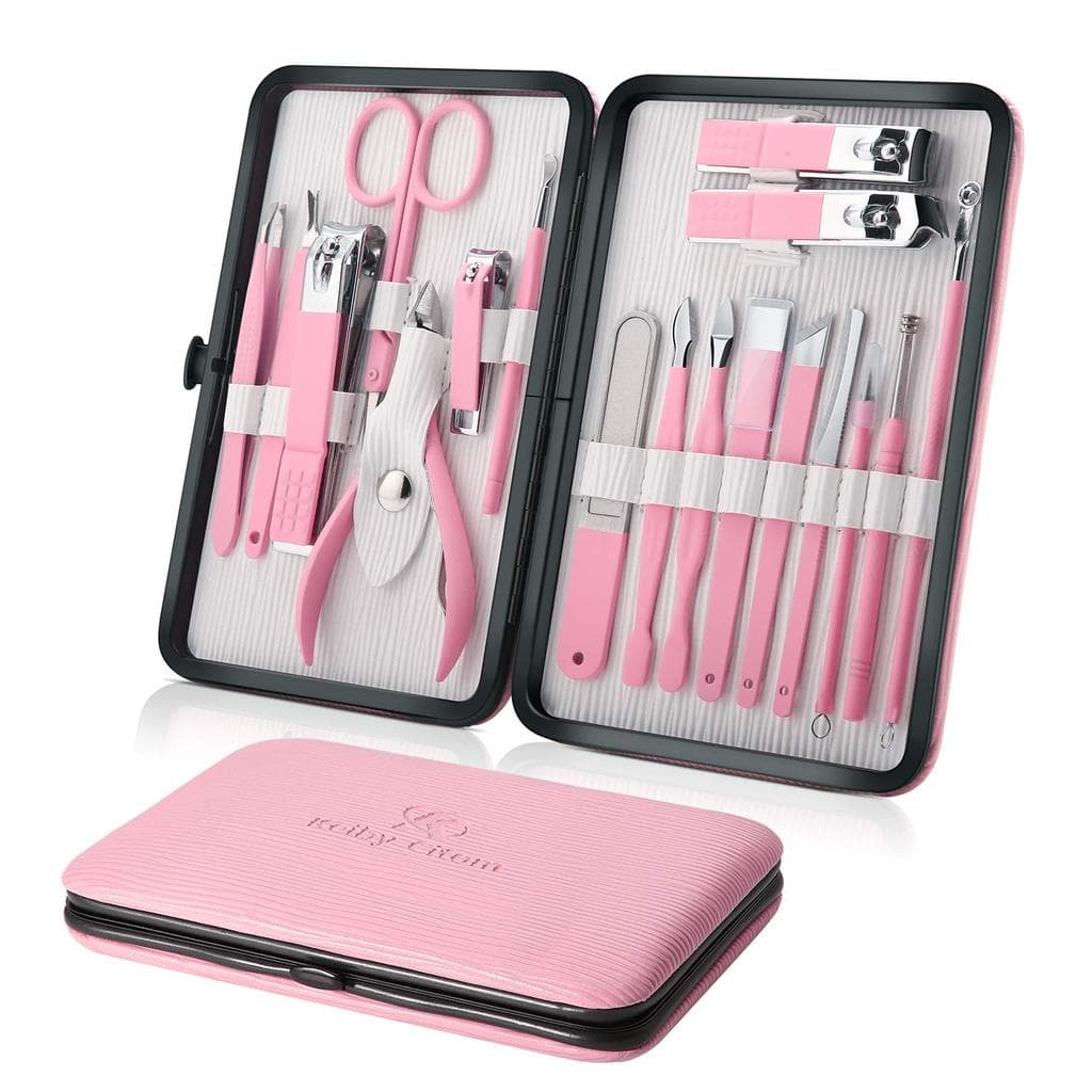 Conjunto de Manicure Profissional, Kit de Cortadores de Unhas, Ferramentas de Cuidado para Pedicure - Kit de Higiene Fem