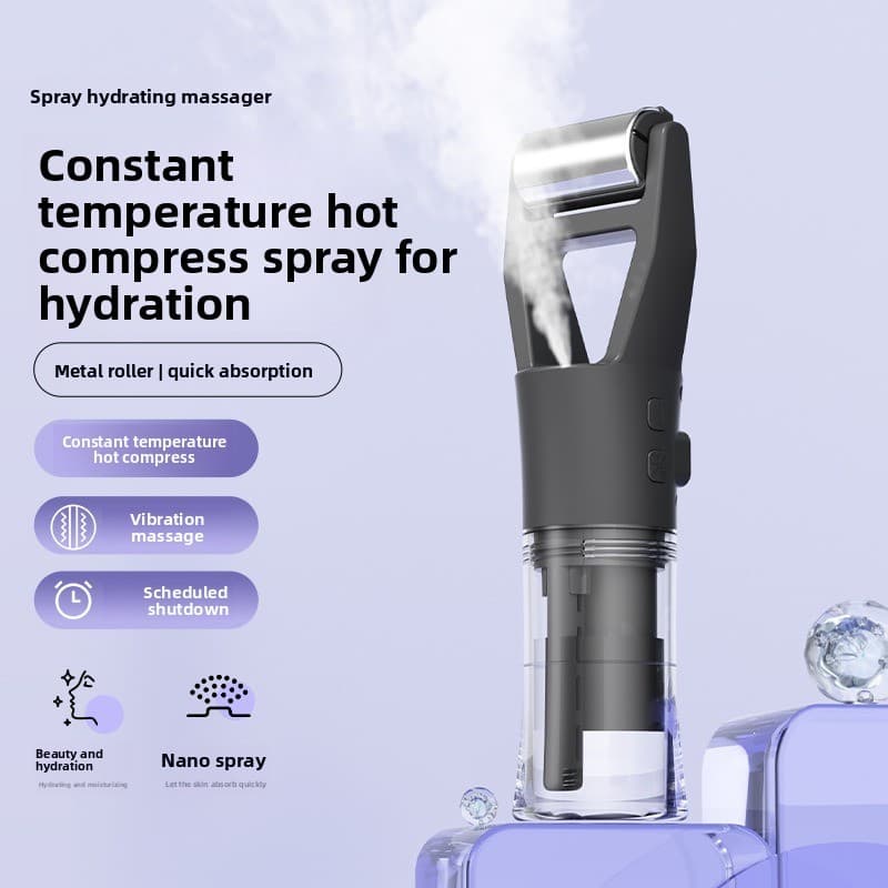 Dispositivo De Beleza Hidratante Em Spray Com Compressa Quente Constante E Massagem Vibratória , Infusor Multifuncional