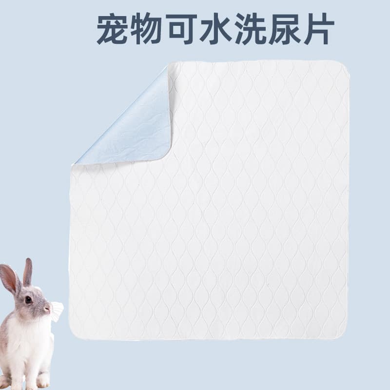 Almofada para troca de animais de estimação, reutilizável, lavável, à prova de urina, fralda de coelho, absorvente de ág