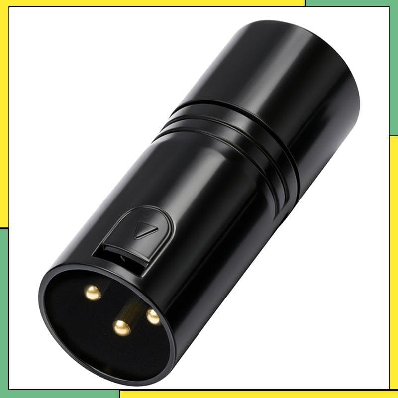 Adaptador Compacto De Solda De Microfone XLR , Conector Preto De 3 Pinos , Ângulo Reto OA