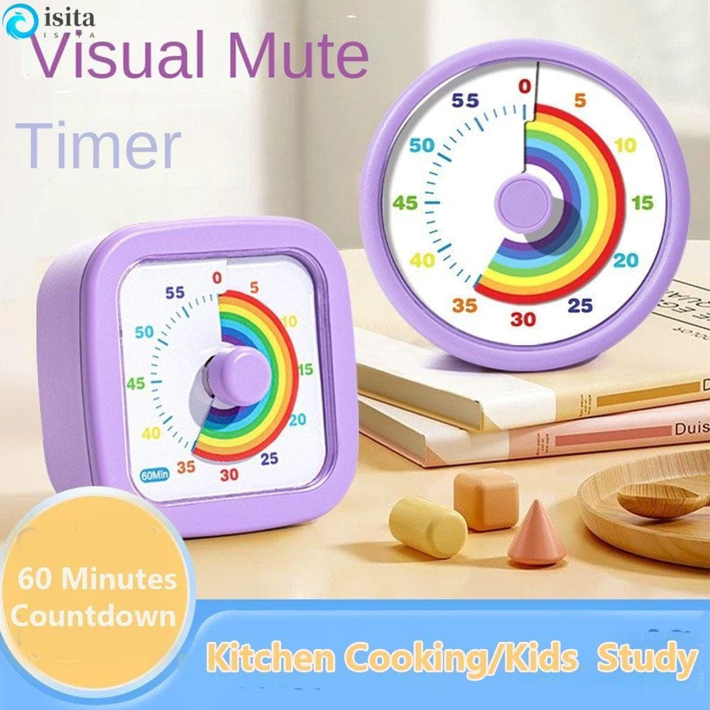 Temporizador Visual ISITA , Despertador De Contagem Regressiva Ultra Silencioso De 60 Minutos , Visualização Multifuncio