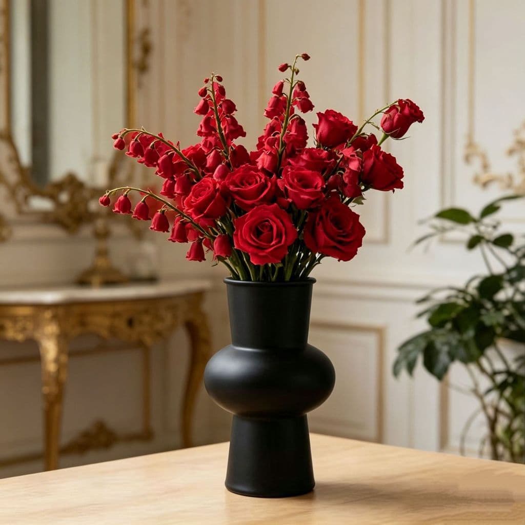 Arranjo de flores de luxo leve de alta qualidade