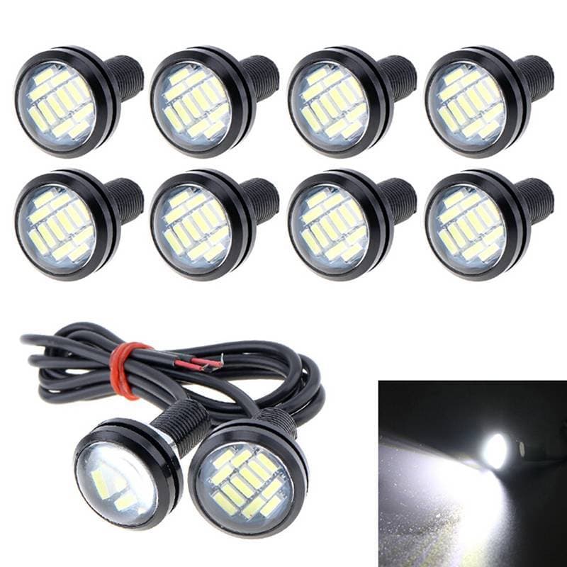 qo 2 Pcs 12 V 15 W Baup Luz LED De Circulação Diurna Spotlighting Eagle Eye Lâmpada De Carro br