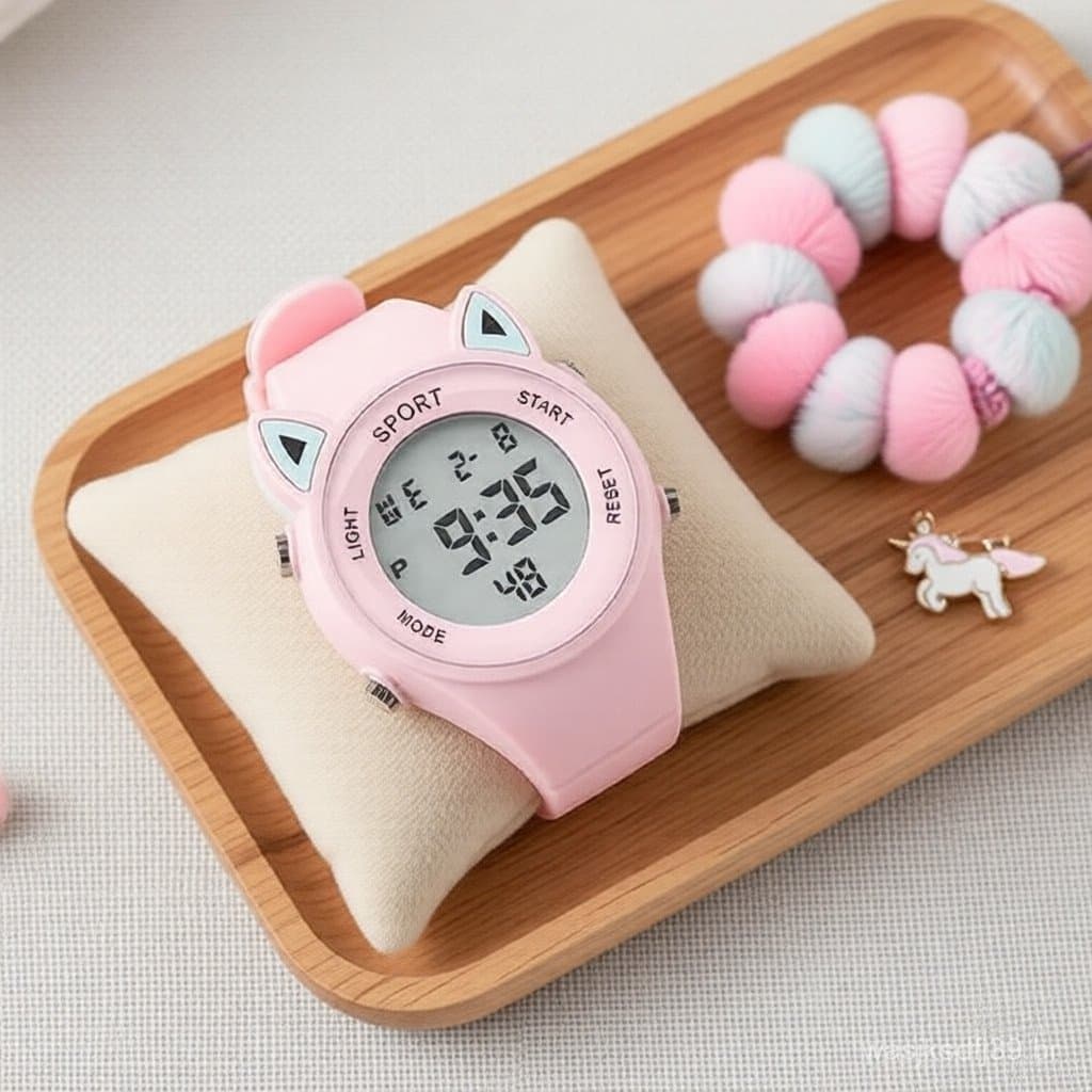 Conjunto de Presente de Relógio Digital e Pulseira para Crianças - Presente Perfeito para Estudantes
