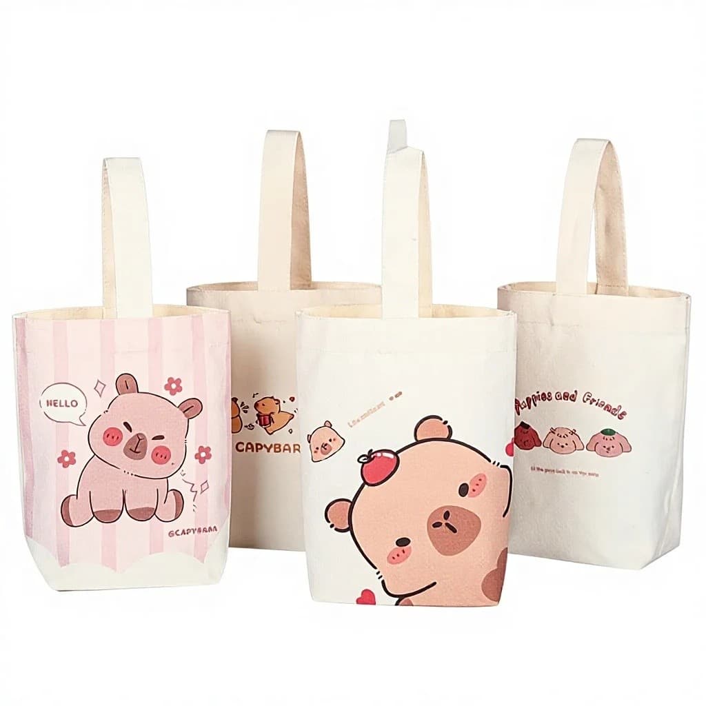Sacolas de Presente de Aniversário, Sacolas de Lona com Desenhos Animados para Volta às Aulas, Lembrança Personalizada d