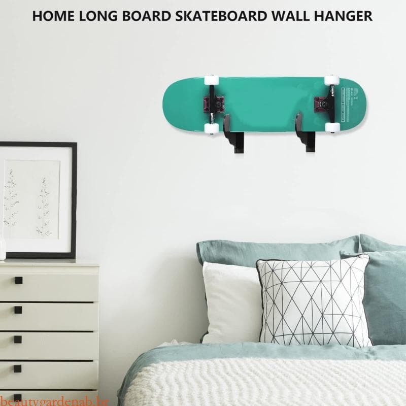 beautygardenab Horizontal Skates Rack Armazenamento Cabide Skate Expositores Suporte Fixado Parede