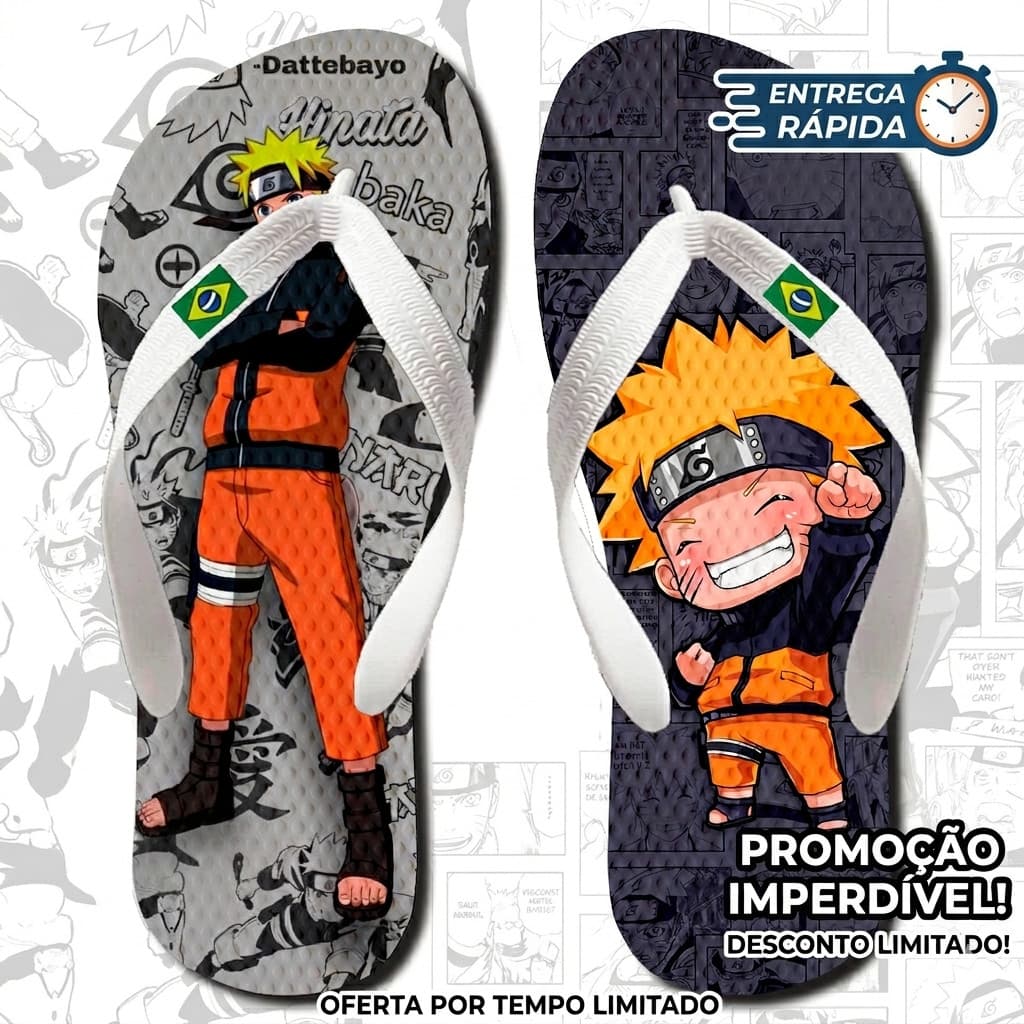 Chinelo Naruto - Desperte o Ninja em Você com Estilo e Conforto! Novo