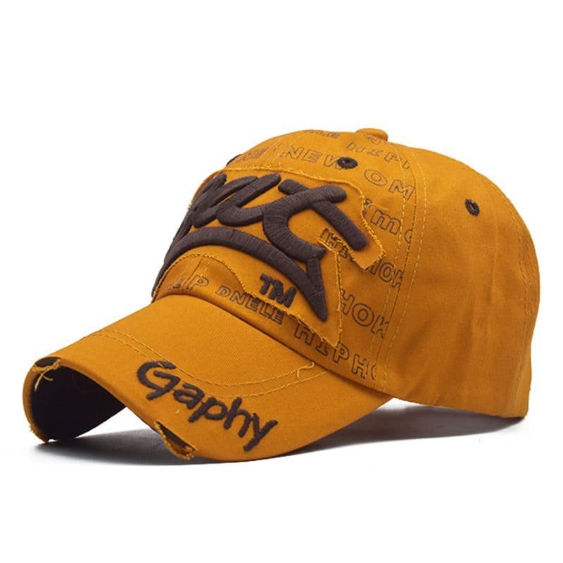 Novo morcego rasgado boné de beisebol masculino tridimensional bordado remendo chapéu de sol senhoras chapéu de sol ao a