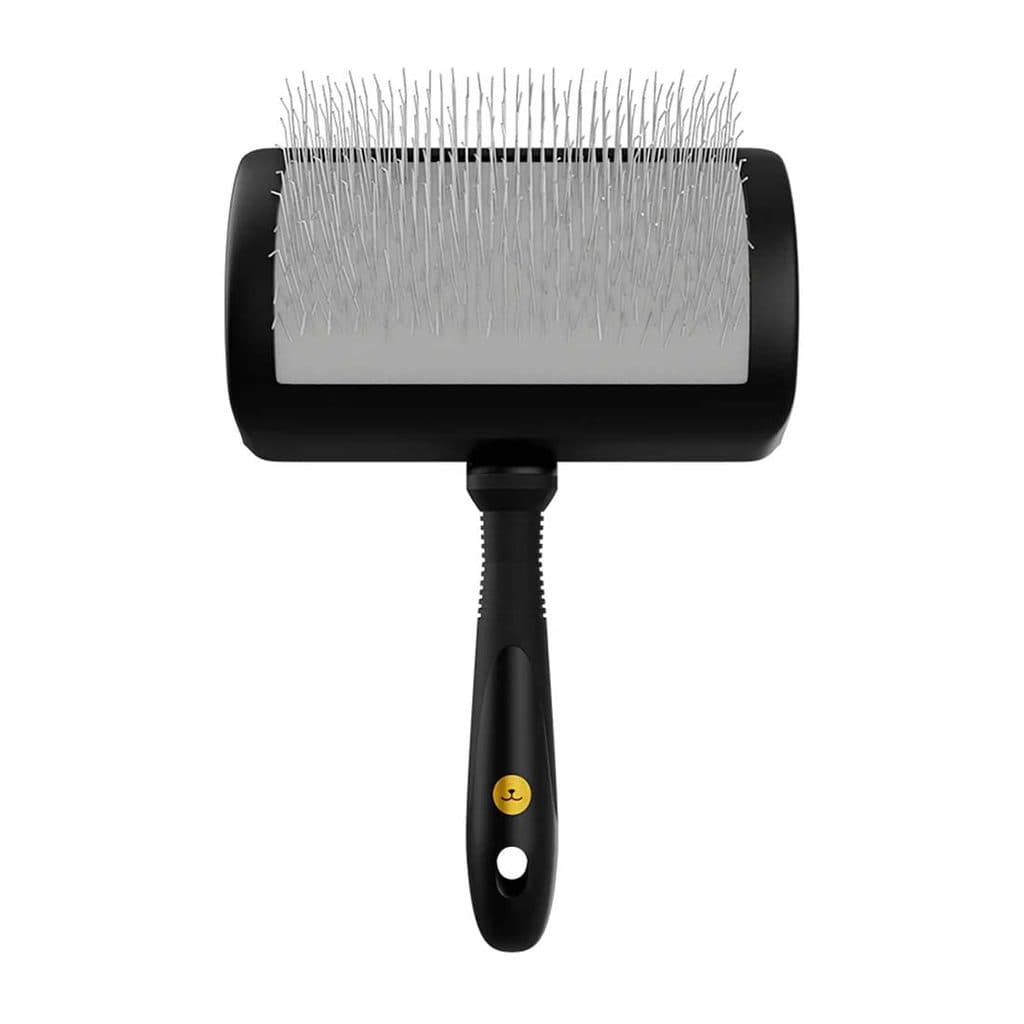Rasqueadeira Pet Média Curva Pinos Longos e Macios Premium Propetz