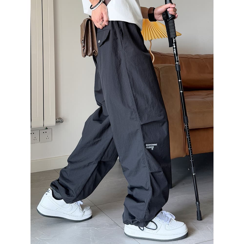 Calças de verão finas paraquedista calças masculinas tamanho grande calças de caminhada mais gordura Extra grande calças