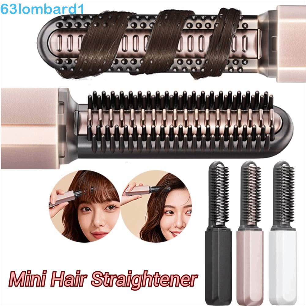 LOMBARD1 Mini Alisador De Cabelo , Escova Alisadora Sem Fio Recarregável Portátil , Adequada Para Cabelos