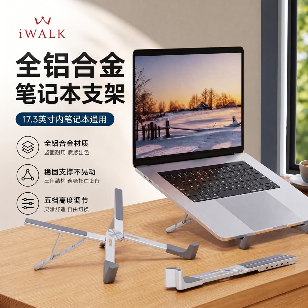 Suporte para computador IWALK iWALK Suporte para Tablet de mesa com aumento de mesa iPad Liga de alumínio Suporte portát