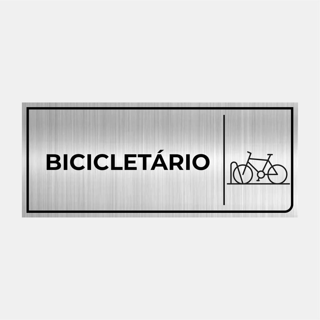 Placa Identificação Bicicletário 24x10cm