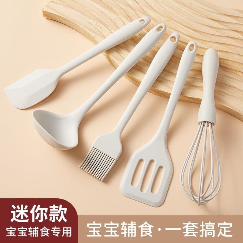 Espátula de silicone, utensílio de cozinha pequeno, resistente a altas temperaturas, colher de sopa de qualidade aliment