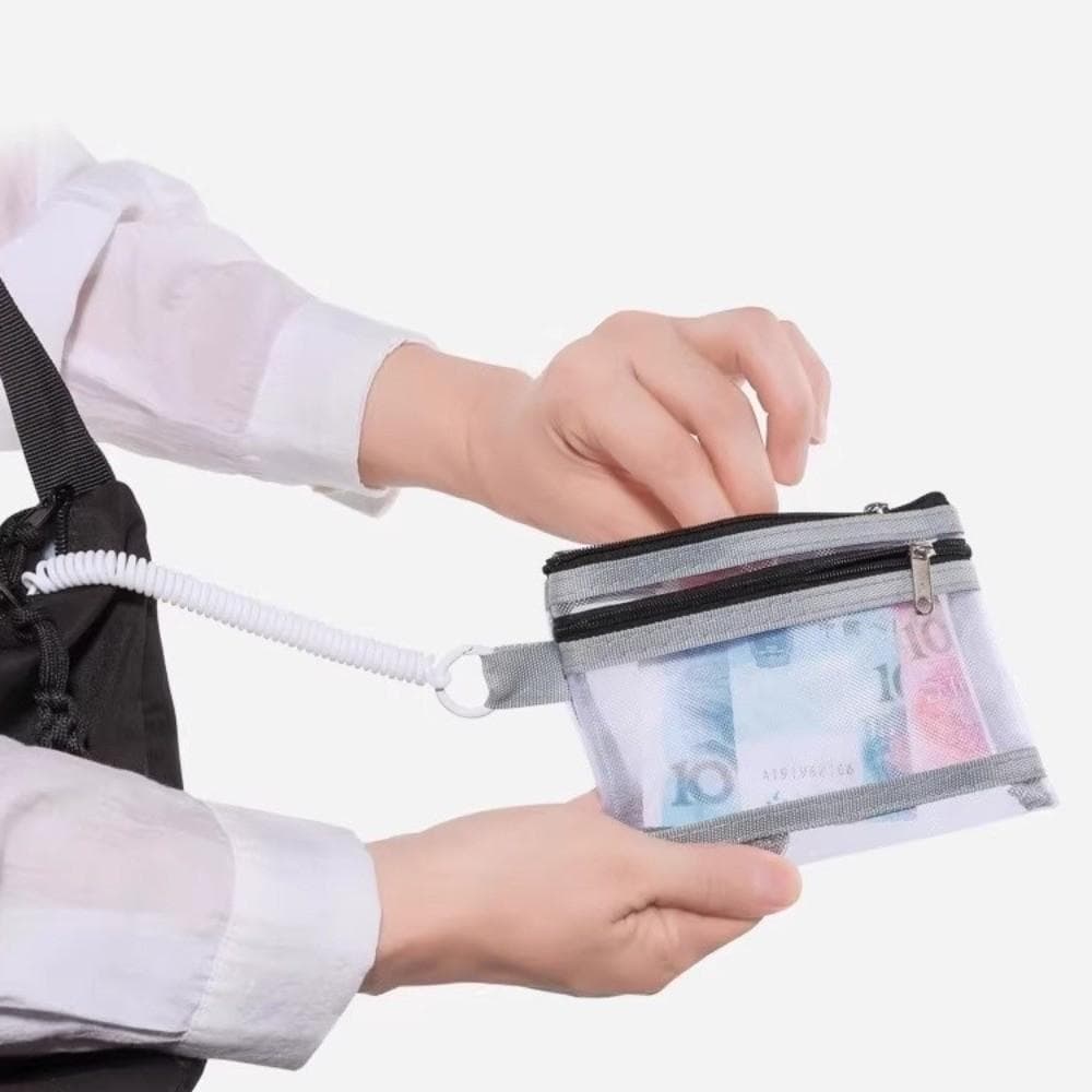 Porta-Passaporte INTREE , Bolsa De Armazenamento De Viagem Com Trava De Mola Antifurto De Malha , Cartões Portátil Fecho
