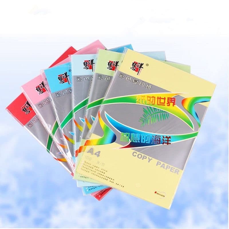 Huiyang 70g A4 Papel de cópia colorido feito à mão Papel DIY Vermelho Rosa Papel a4 100 folhas/pacote Papel de impressão