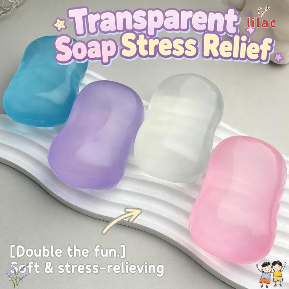 Bola De Estresse De Sabão De Óleo De Coco Lilás , Inquietação Sensorial De Aperto De Alívio Modelável , Material De Gaso