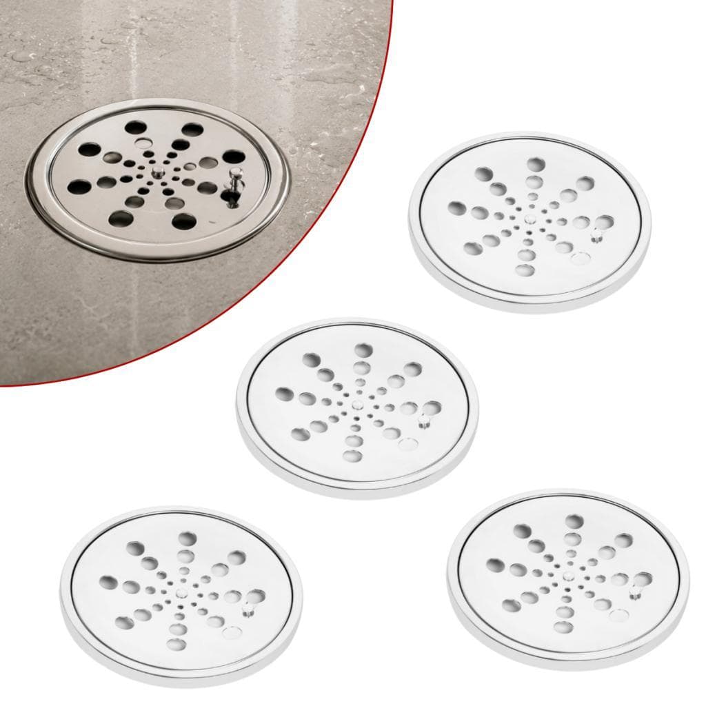 Kit Ralo Redondo 15x15 Inox Alta Resistência Anti Ferrugem Piso Banheiro