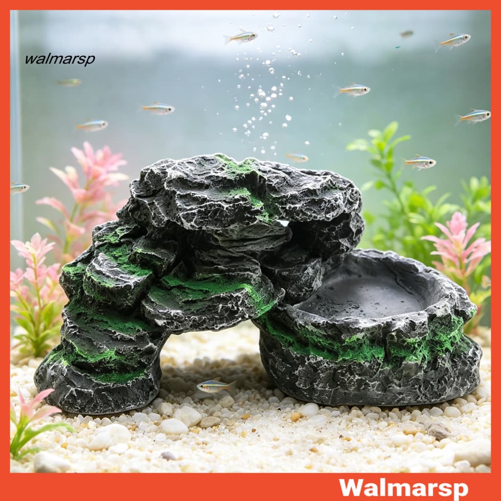 [WMP] Plataforma De Frade De Tartaruga Com Doca De Rocha Artificial Rampa De Escalada Para Bebê-Caverna De Esconderijo D