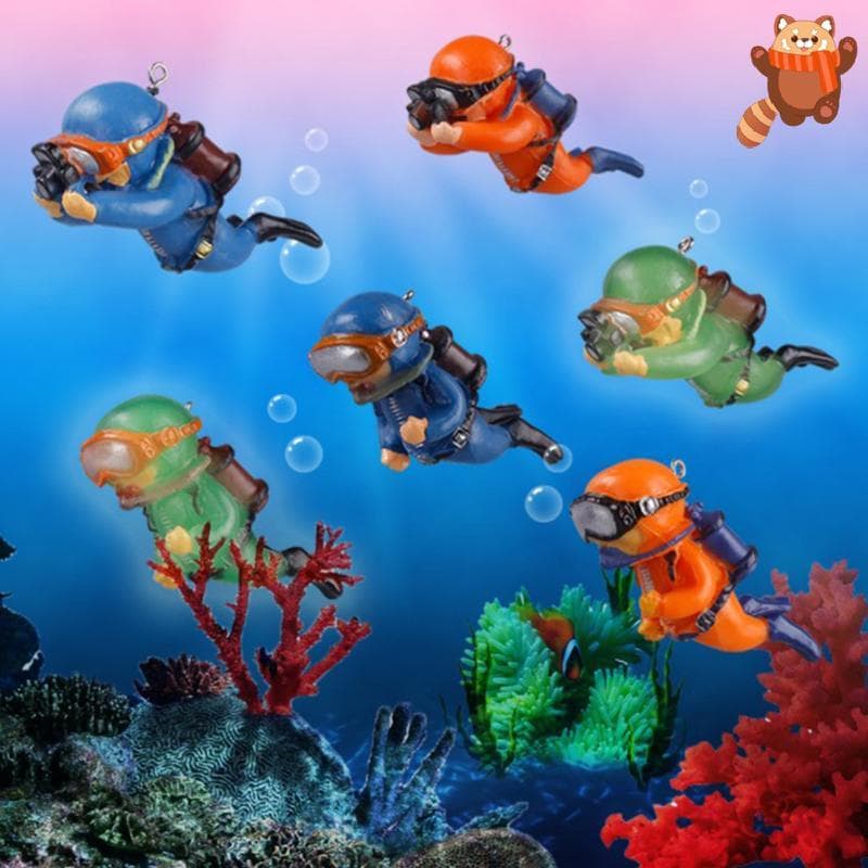 [AP] Mini Ornamento De Sapo Flutuante Verde Luminoso Para Decoração De Tanque De Peixes De Aquário TH