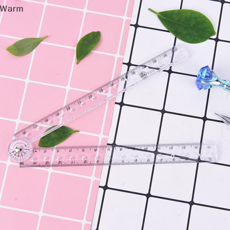 Réguas Retas Dobráveis De Plástico Transparente E Quente 30cm Desenho Material Escolar Infantil Para Casa
