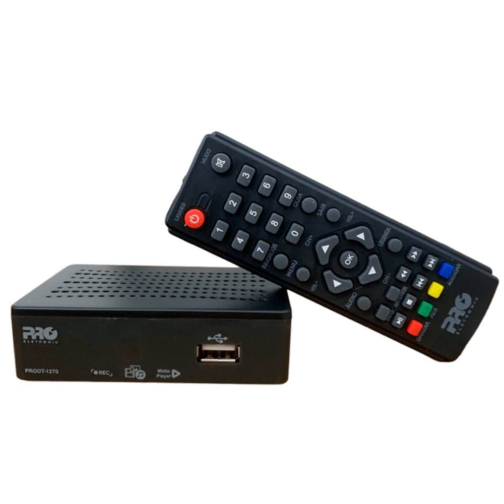 Conversor Digital Mini FULL HD Bivolt com USB e Mídia Center Pro Eletronic