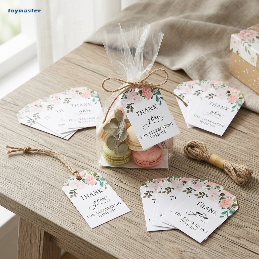 75 Peças De Etiquetas Florais De Agradecimento Com Fio De Juta Para Lembrancinhas De Presente De Festa De Casamento