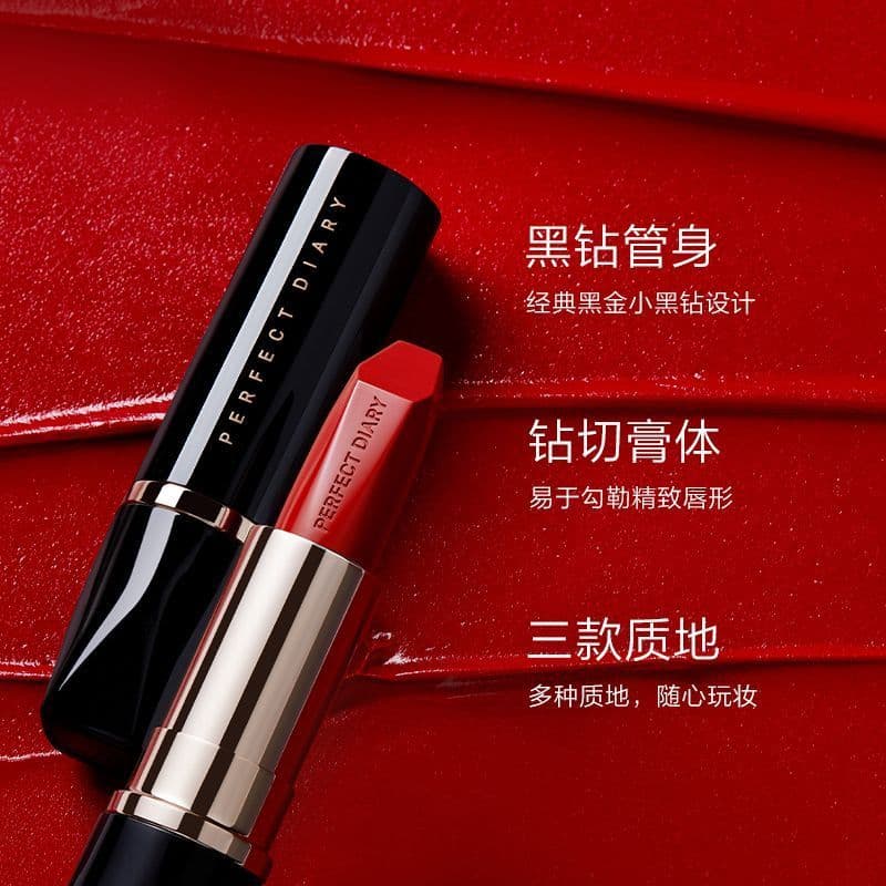Diário perfeito pequeno batom diamante preto fosco brilho labial luz maquiagem clareamento de longa duração copo antiade