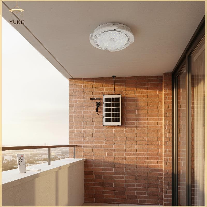 YUKE LED Luz De Teto Solar 50W À Prova Dwaterproof Água Lâmpada Ecológica Com Controle Remoto Para Varanda Garagem Ilumi