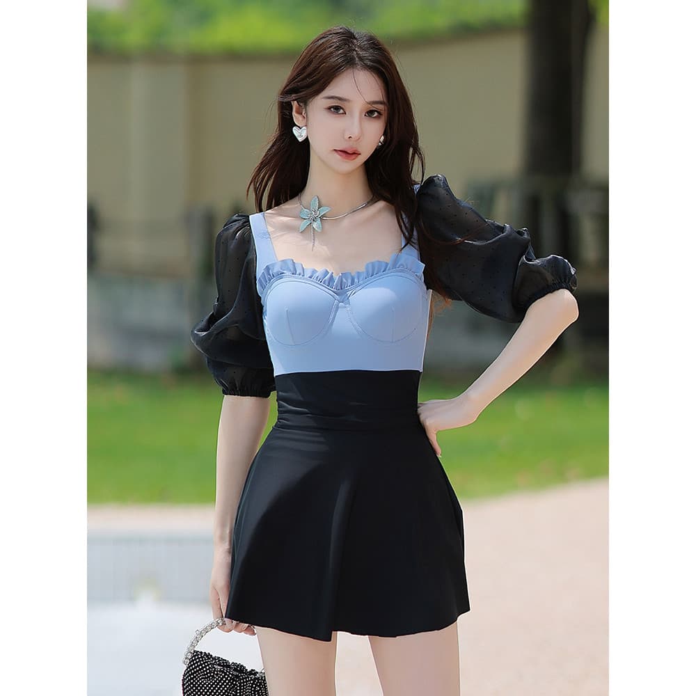 Maiô feminino High-End sentimento 2026 novo estilo de uma peça conservador conjunto de duas peças capa barriga mais magr