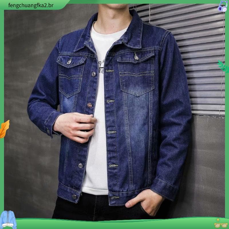 Outono inverno jaqueta jeans masculina exterior usar superior roupas soltas jaqueta jeans inverno engrossado forro de l