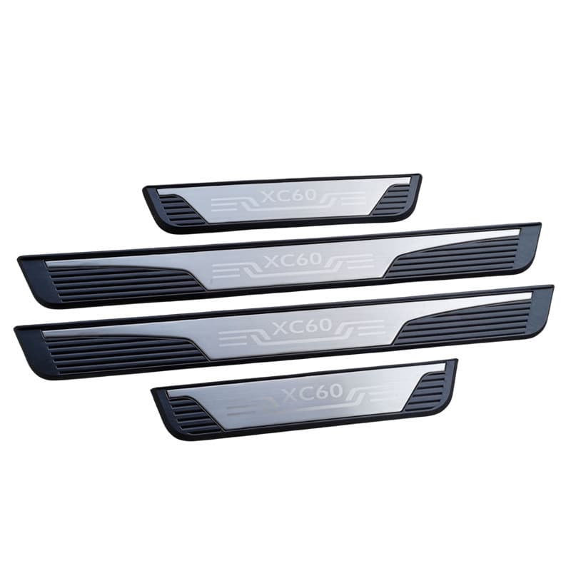 Aço Inoxidável Guarnição de Soleira Proteção de Porta de Carro para Volvo XC60, Conjunto de 4 peças