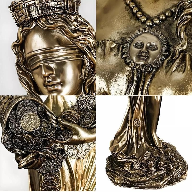 little Tyche Antiga Deusa Grega Da Riqueza Escultura Estátua Escritório Luy Decoração Ornamento [COD]