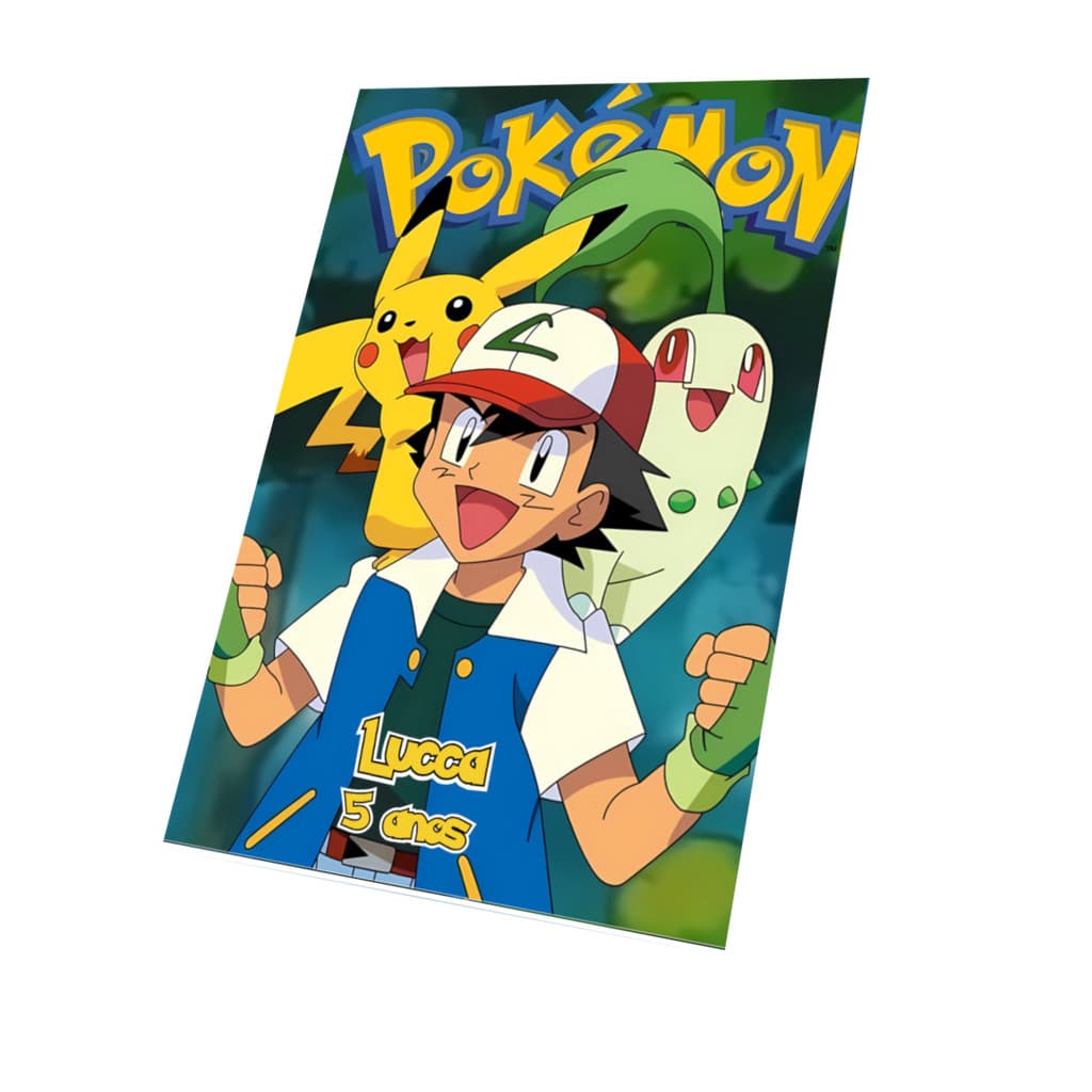 Kit Livrinhos para Colorir m Pokémon Lembrancinha Personalizada com Nome e Idade
