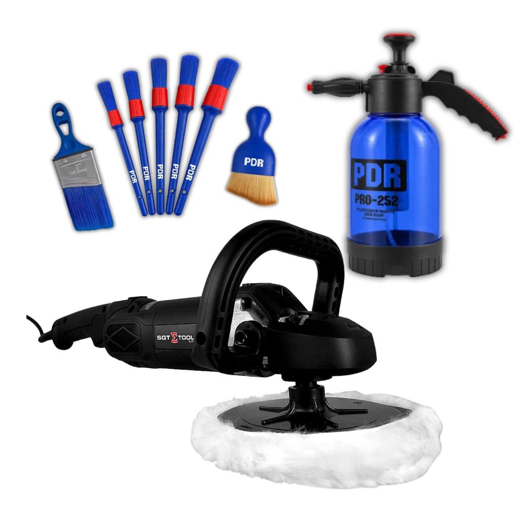 Politriz 127v 1450w e Kit Pincel Detalhamento Automotivo PDR