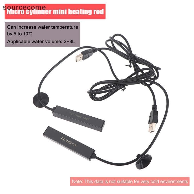 [sourcecome] USB Mini Haste De Aquecimento De Aquário Para Pequeno Tanque De Peixes Regulador De Temperatura Termostato