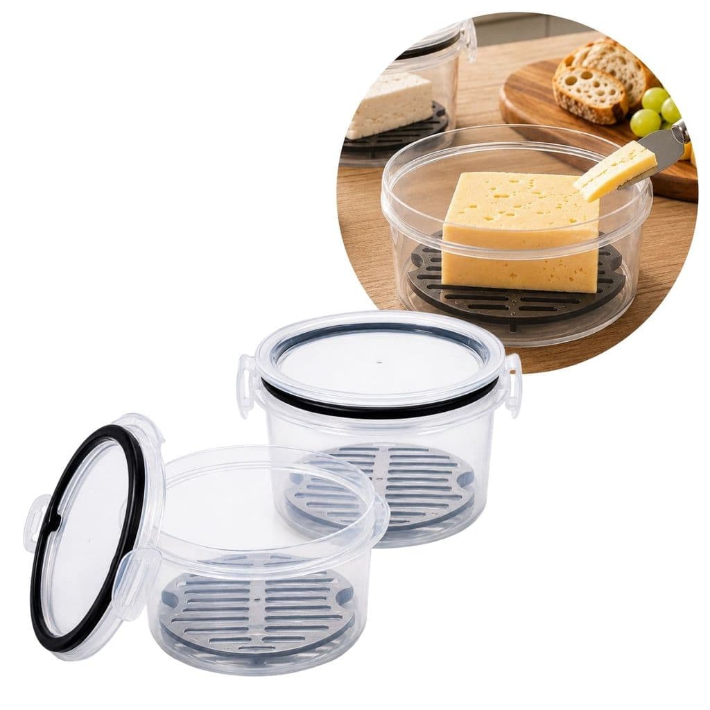Kit 2 QueijeirasTrava Mais 550ml Com Escorredor Plasútil