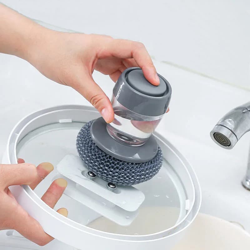 Escova de limpeza descontaminação escova de lavar louça doméstica fogão de cozinha escova de limpeza pote escova de lava