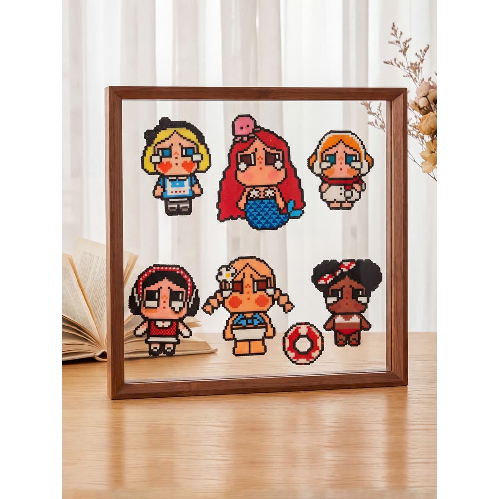 Simples dupla face transparente acrílico feijão acabado produto armazenamento artesanal diy mesa de montagem criativo de