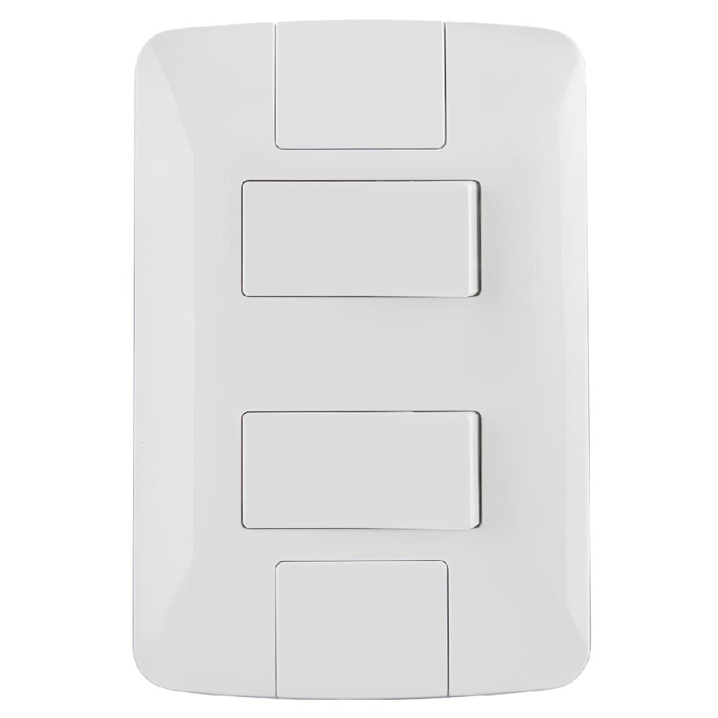 Conjunto 2 Interruptores Paralelos Tramontina Aria Branco 4x2