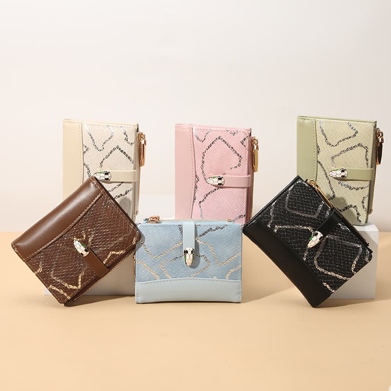 2025 carteira feminina curta ins carteira pequena feminina High-End dobrável Multi-cartão moeda bolsa carteira