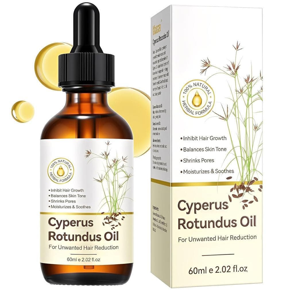 Óleo Puro de Cyperus Rotundus para Remoção de Pelos - Fórmula para Reduzir o Crescimento de Pelos Indesejados, Hidrata (