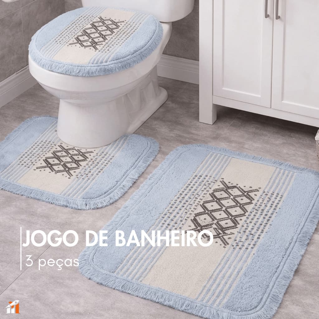 Jogo de Banheiro 3 Peças – Elegante, Prático e Decorativo